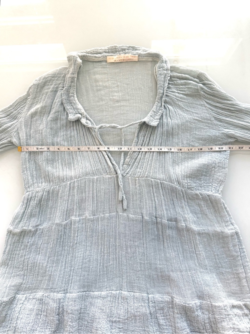 Like new! Jen’s Pirate Booty Gauze Mini Dress Tunic Top Blue 100% Cotton Sz S - Picture 7 of 7